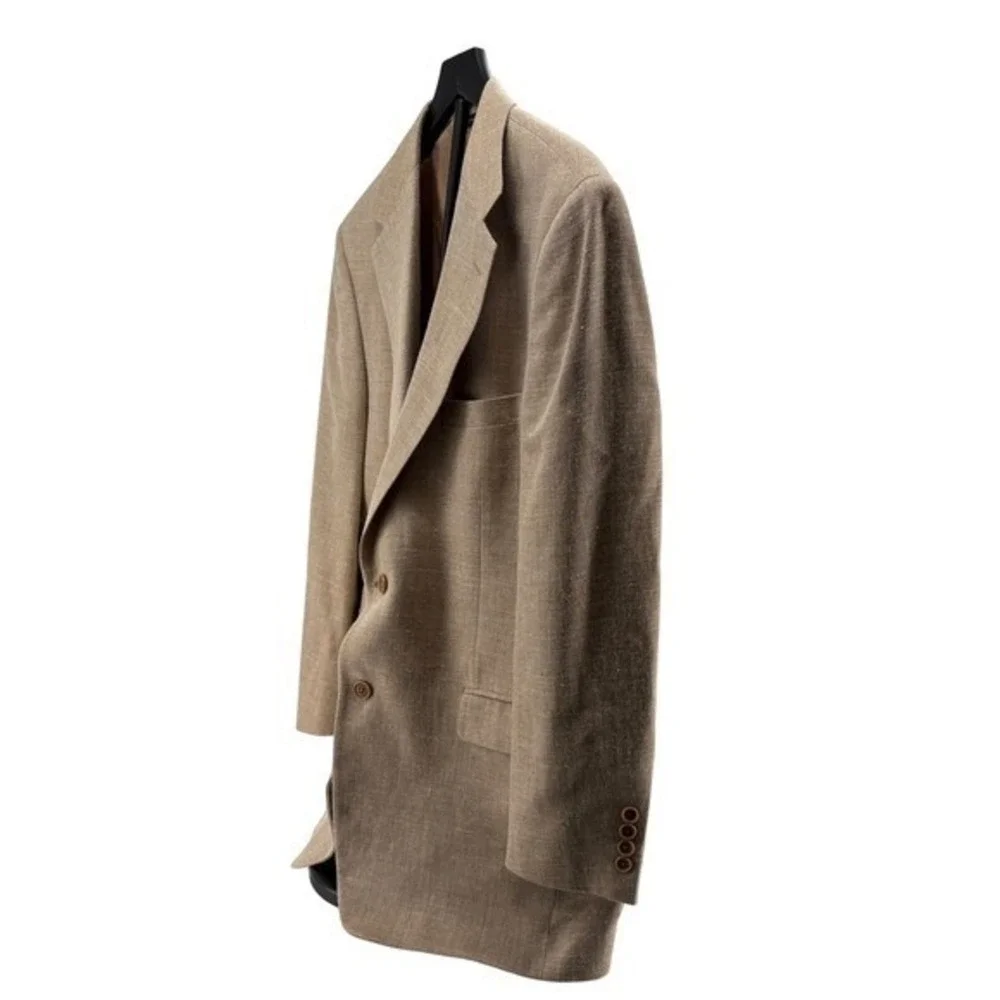 Brooks Brothers Mens 41R Tan Wool Blend 2 Button Blazer Sport Coat Made in Italy